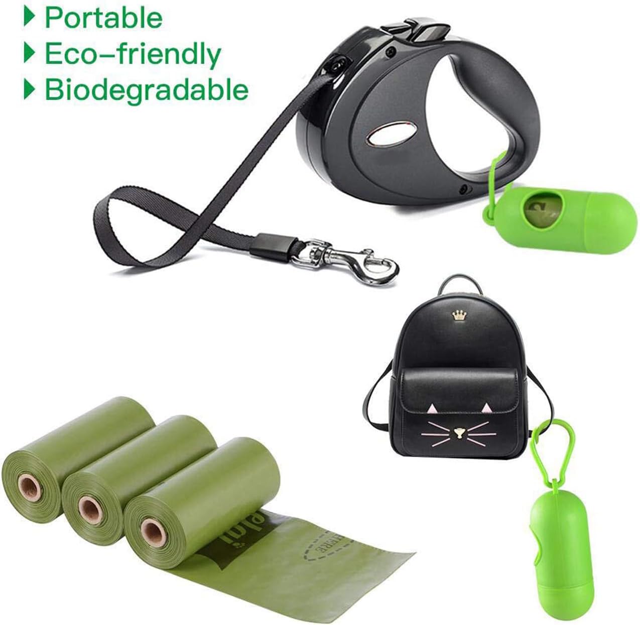 Eco-Friendly Biodegradable Dog Poop Bags - Leak Proof, Scented with Dispenser - 450 Count for Hassle-Free Cleanup