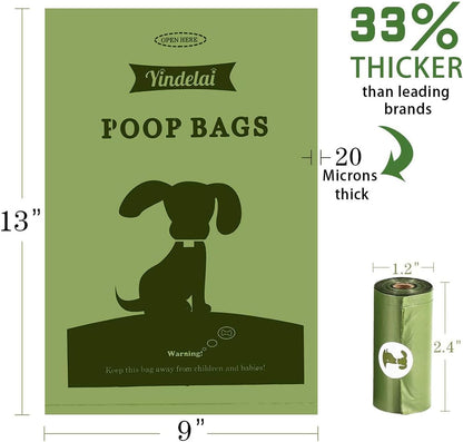 Eco-Friendly Biodegradable Dog Poop Bags - Leak Proof, Scented with Dispenser - 450 Count for Hassle-Free Cleanup