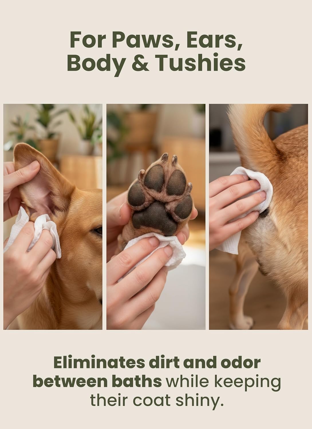 Pogi’s Hypoallergenic Dog Wipes – Gentle, Fragrance-Free Cleaning for Paws, Body & Face – 400 Count Super Pack